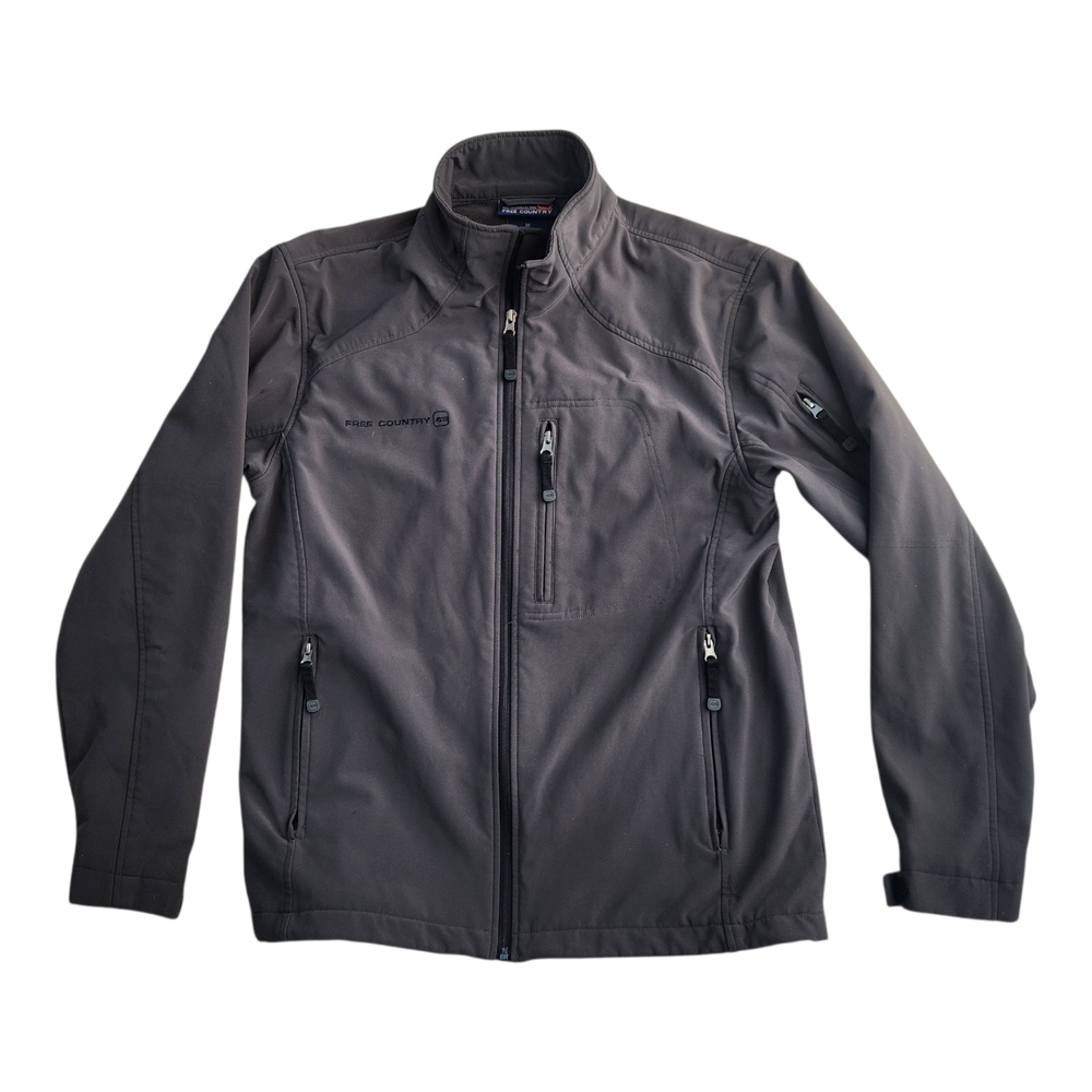Free Country Men's Lined mid weight Jacket Gray Size‎ M rugged casual athleisure